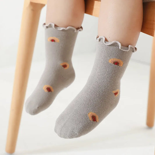 3 Pairs/lot Children's Socks Solid Autumn Spring Boy Anti Slip Newborn Baby Socks Cotton Infant Socks for Girls Boys Floor Socks