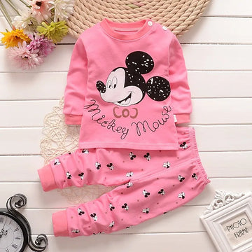 Cotton Baby Girl Clothes Winter Newborn Baby Clothing Set 2pcs Kids Clothes Set Spring Toddler Kids Clothes Pajamas Minnie Mouse